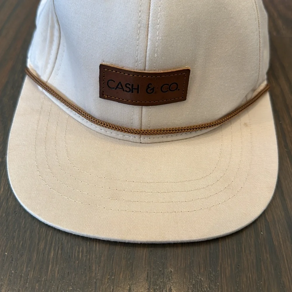 Cash & Co Butter Snapback Hat S/M Cream Brown Trucker Baseball Cap Unisex